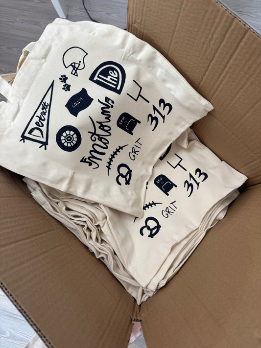 Detroit Football Tote